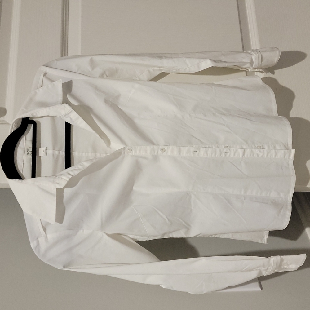 Ann taylor loft white blouse